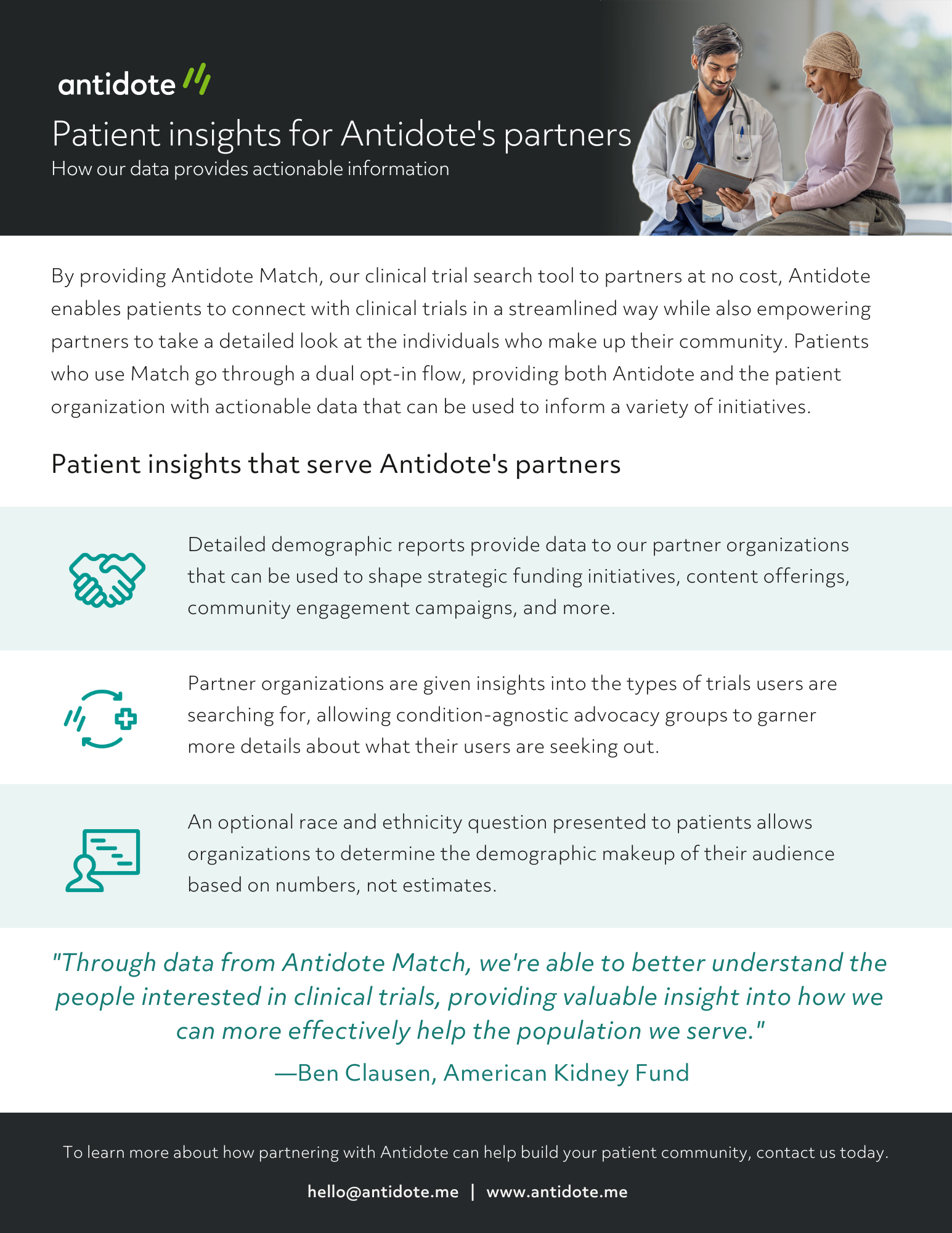Patient insights one-pager