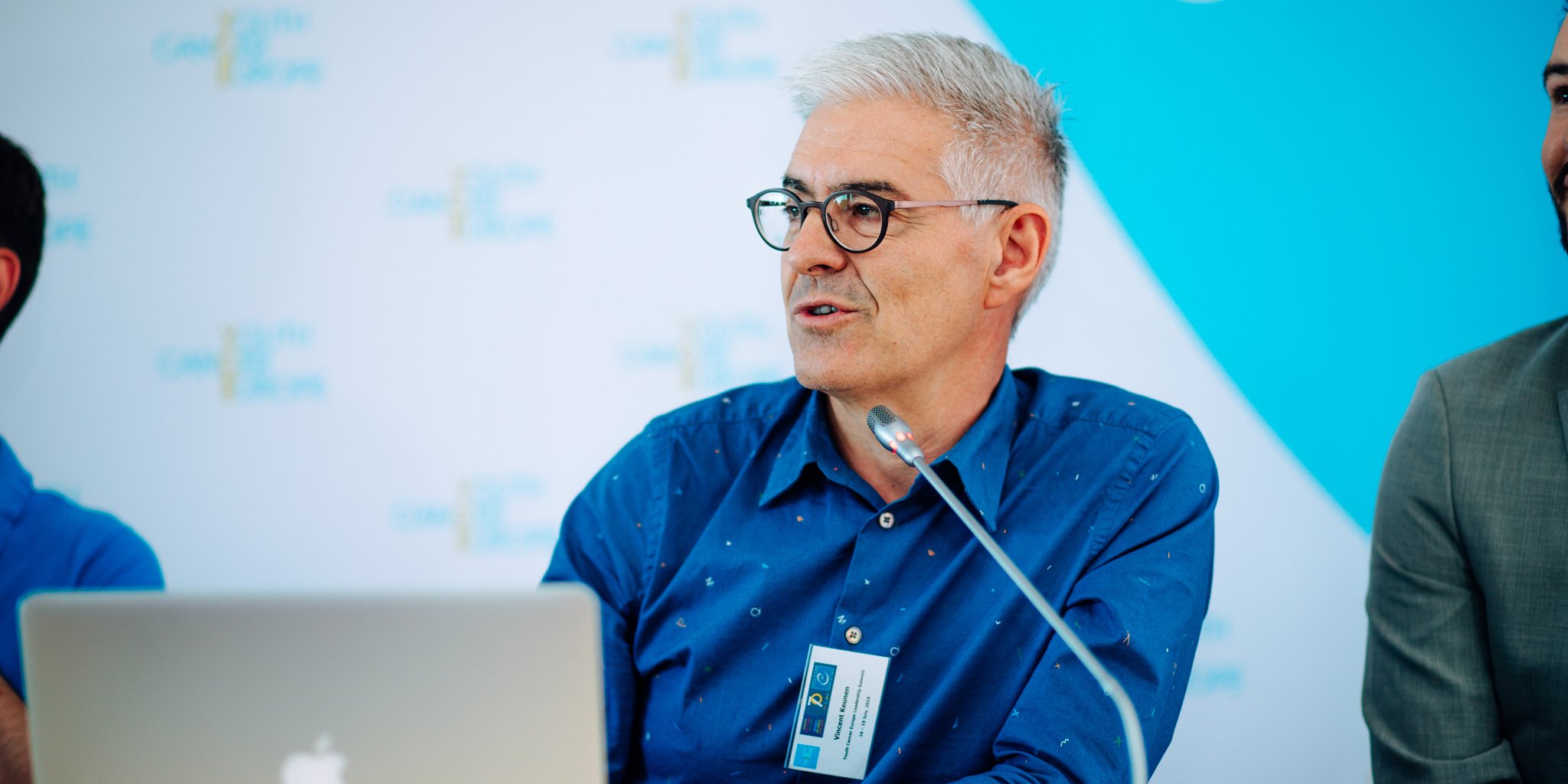 Andaman7 founder Vincent Keunen speaking at a conference.