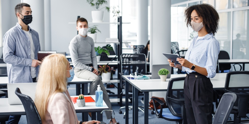 Corporate meeting and group work in a modern company in office interior. Corporate meeting and group work in a modern company in office interior.