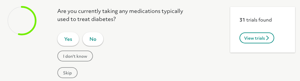 Screen Shot: Diabetes Medications