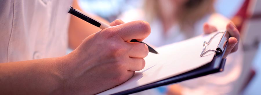 Taking notes at a research study Taking notes at a research study
