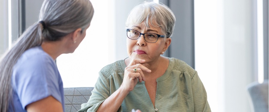 Doctor discussing health literacy with patient