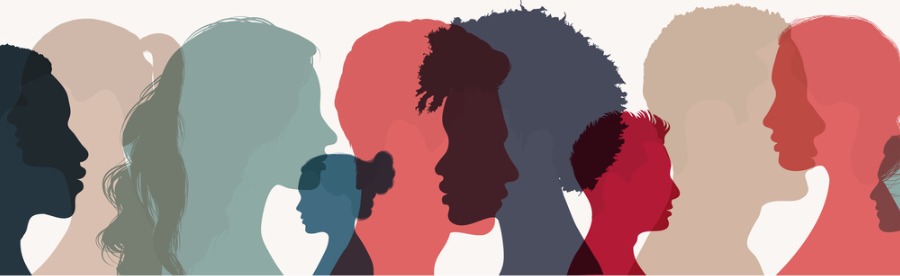 Animated silhouette of various patients